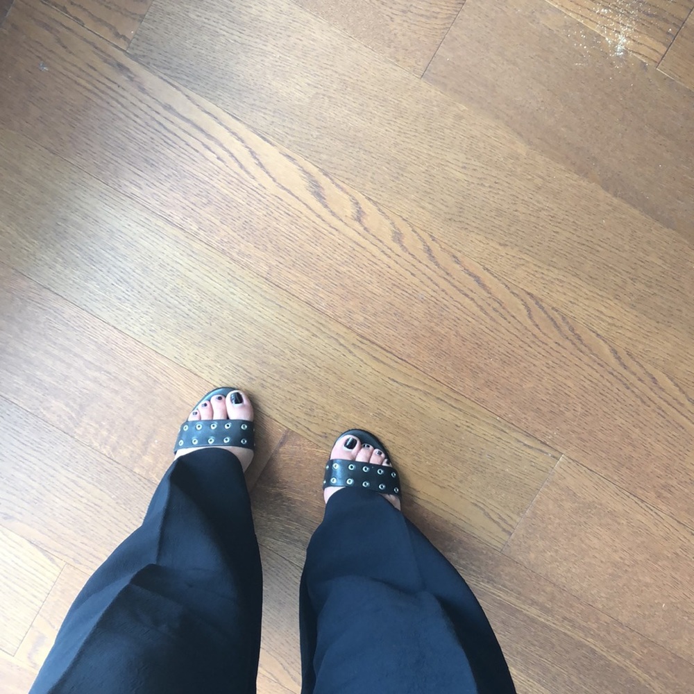 Super cute Rebecca Minkoff heels silver studded on black leather - Picture 12 of 16